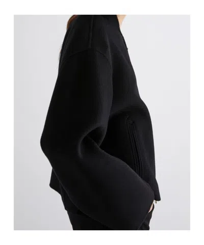 Marella Pure Wool Bomber Jacket - Black In Black