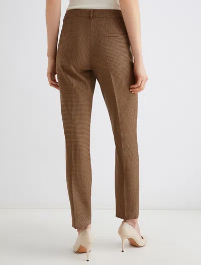 Marella Stretch Fabric Chino Trousers In Brown