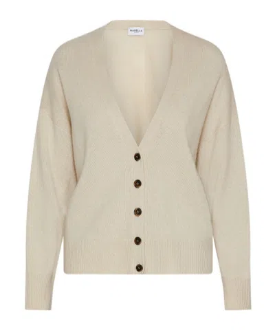 Marella Wool And Cashmere Cardigan In Black