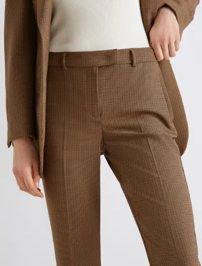 Marella Stretch Fabric Chino Trousers In Brown