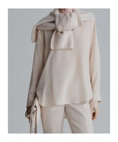 Marella Silk Crepe De Chine Shirt In Neutral
