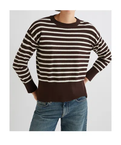 Marella Striped Bouclé Sweater - Brown In Multi
