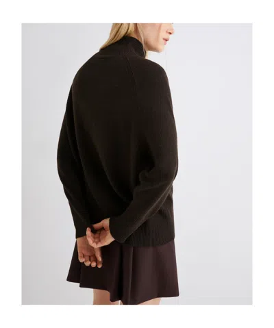 Marella Oversized Wool And Cashmere Sweater - Brown In Multi