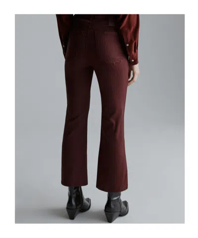 Marella Flared Cropped Jeans In Burgundy