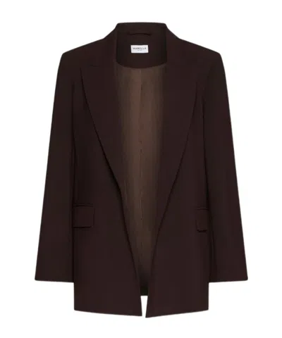 Marella Stretch Blazer In Brown