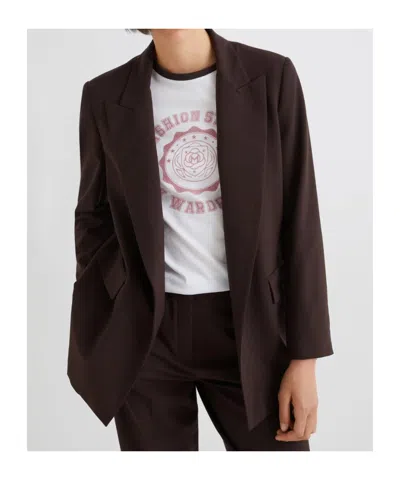 Marella Stretch Blazer In Brown