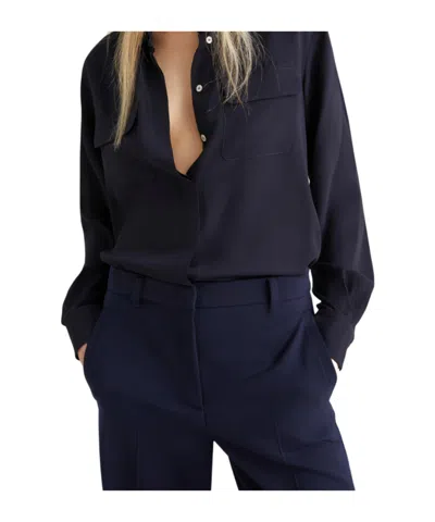 Marella Silk-blend Shirt In Blue