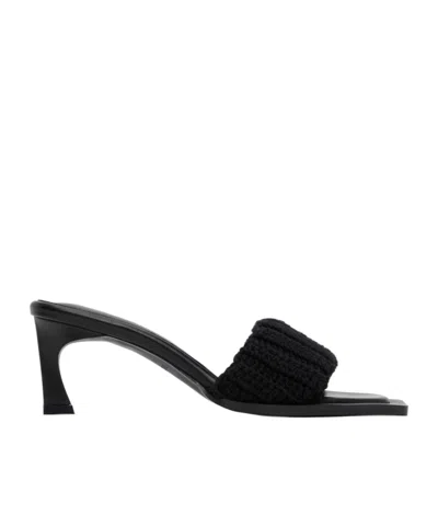 System Crocheted High-heeled Sandals In Black