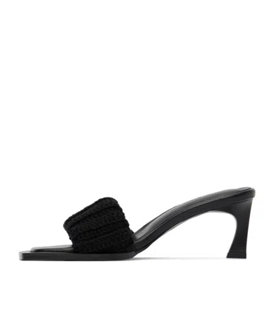 System Crocheted High-heeled Sandals In Black