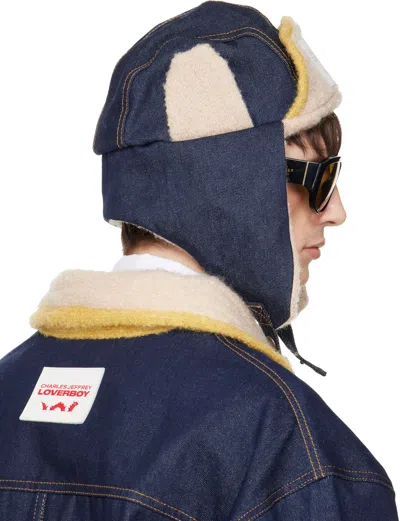 Charles Jeffrrey Loverboy Spliced Aviator Cap In Black