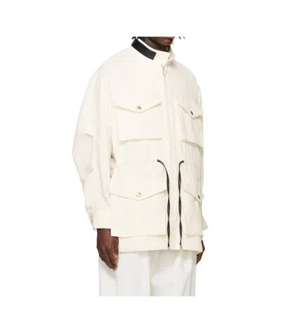 System Two-tone Four-pocket Casual Jacket In White