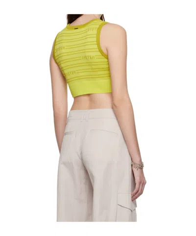 System Green Cropped Tank Top In Green