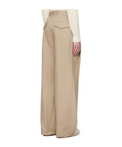 System Ssense Exclusive Beige Herringbone Trousers In Brown