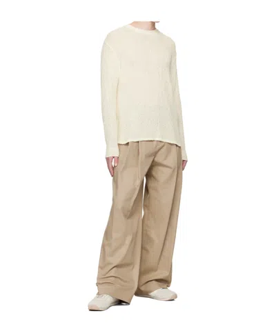 System Ssense Exclusive Beige Herringbone Trousers In Brown