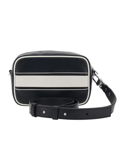 Amiri Striped Logo Shoulder Bag In Black