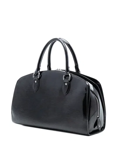 Pre-owned Louis Vuitton 2010 Electric Epi Pont Neuf Pm Handbag In Black