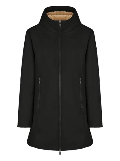 Canadian Hooded Zip-up Coat In Black