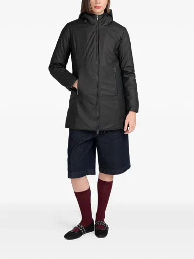 Canadian Hooded Zip-up Coat In Black