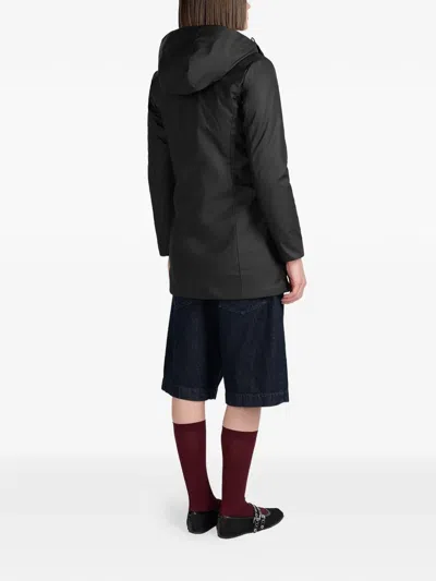 Canadian Hooded Zip-up Coat In Black