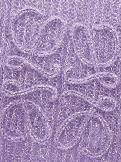 Loewe Anagram Scarf In Purple