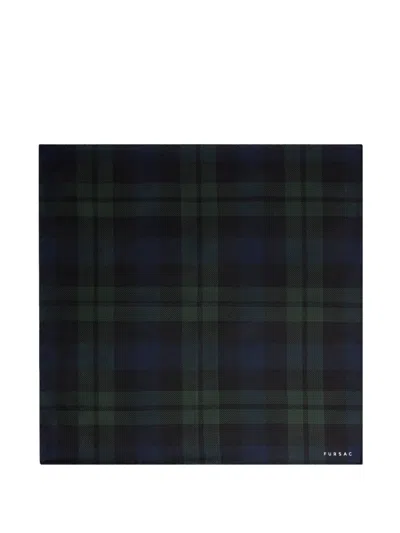 Fursac Tartan Pocket Square In Multi
