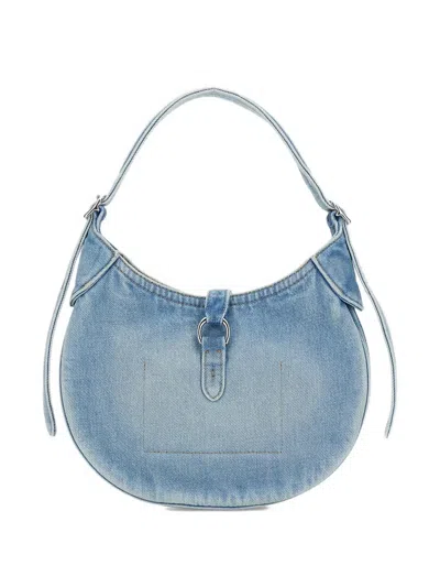 Polo Ralph Lauren Denim-effect Shoulder Bag In Blue