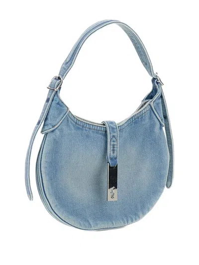 Polo Ralph Lauren Denim-effect Shoulder Bag In Blue