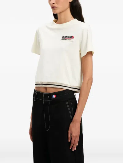 Palm Angels X Moncler Racing T-shirt In White