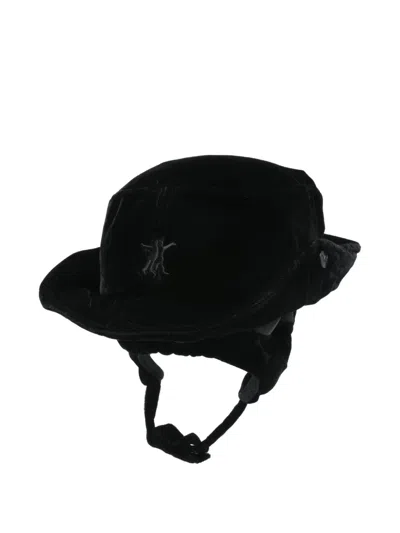 Open Yy Earflap Bucket Hat In Black