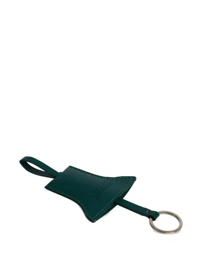 Fursac Leather Keyring In Green