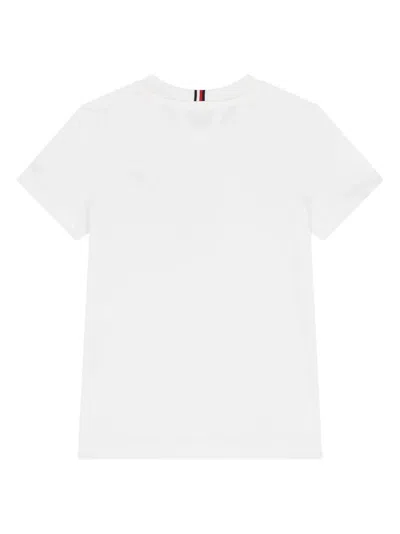 Tommy Hilfiger Junior Logo Cotton T-shirt In White