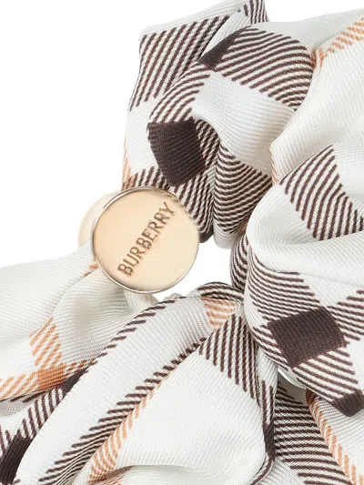 Burberry Check Silk Scrunchie In Multi
