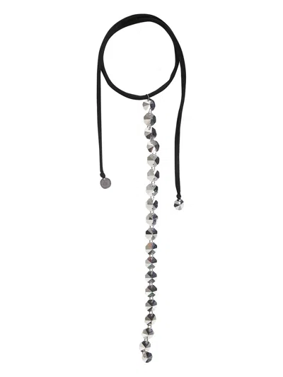 Maria Calderara Crystal-embellished Necklace In Black