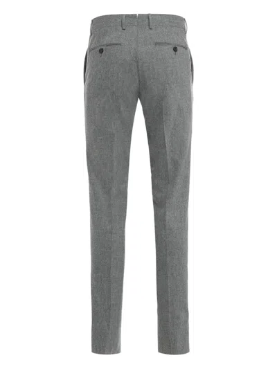 Moorer Buttoned Tailored Trousers In Gray