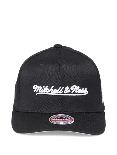 Mitchell & Ness Logo-script Baseball Cap In Black