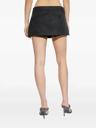 Alexander Wang Pleat Mini Skirt In Gray