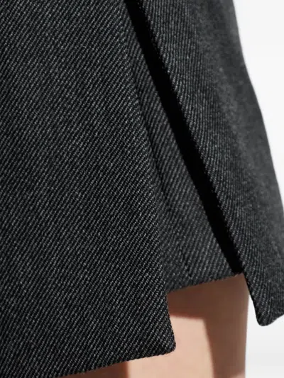 Alexander Wang Pleat Mini Skirt In Gray