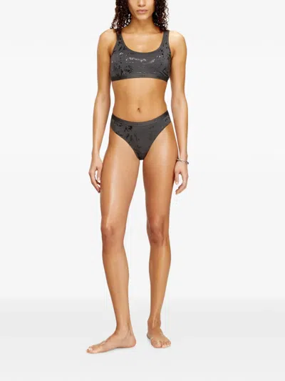 Diesel Stars-gft Logo Thong In Gray