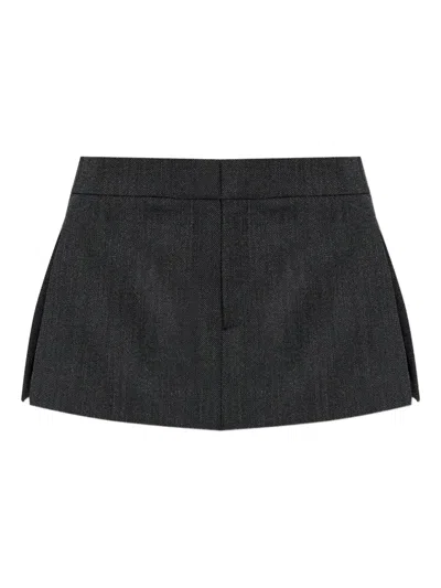 Alexander Wang Pleat Mini Skirt In Gray