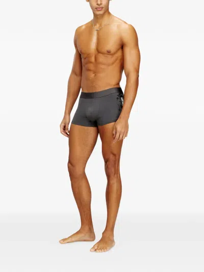 Diesel Damien-gft Sequin Boxer Briefs In Gray