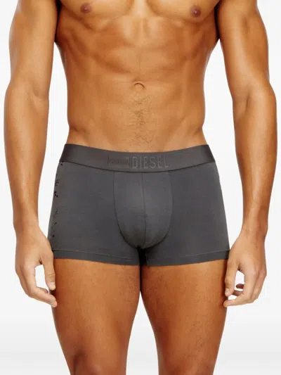 Diesel Damien-gft Sequin Boxer Briefs In Gray