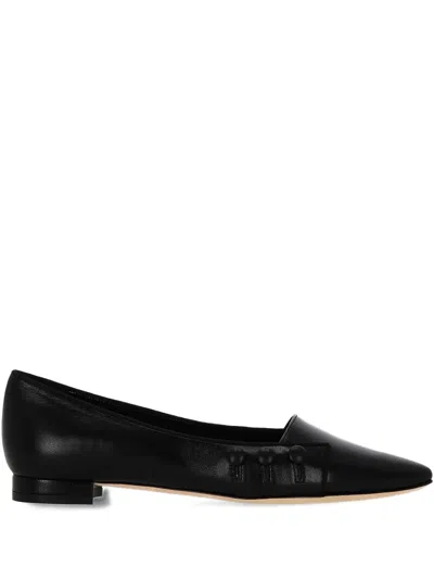 Manolo Blahnik Pointed-toe Button-detail Ballet Flats In Multi