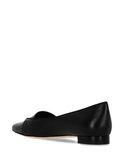 Manolo Blahnik Pointed-toe Button-detail Ballet Flats In Multi