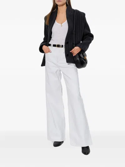 Isabel Marant Padded Pinstripe Coat In Gray