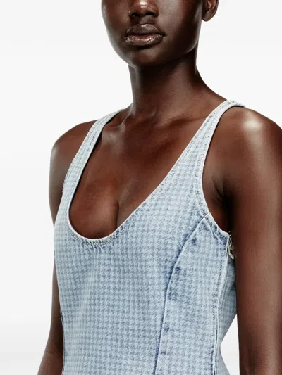 Diesel Flared Mini Dress In Blue