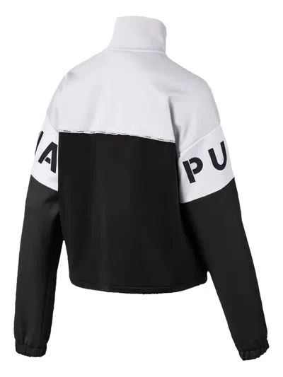 Puma Logo-print Track Jacket In Black