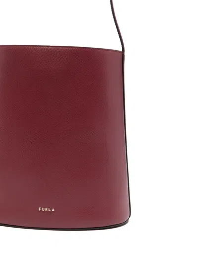 Furla Charms Bucket Bag In Red