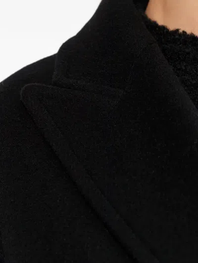 Isabel Marant Long-sleeved Lapel Belted Coat In Black