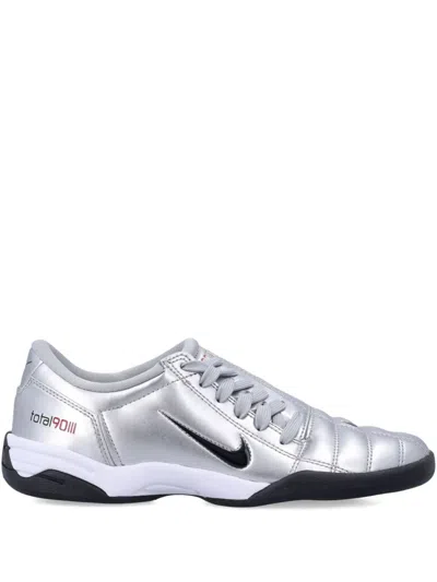 Nike Total 90 Quilted Lace-up Sneakers In Silver