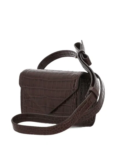 Micoli Intasca Crocodile-effect Mini Bag In Brown